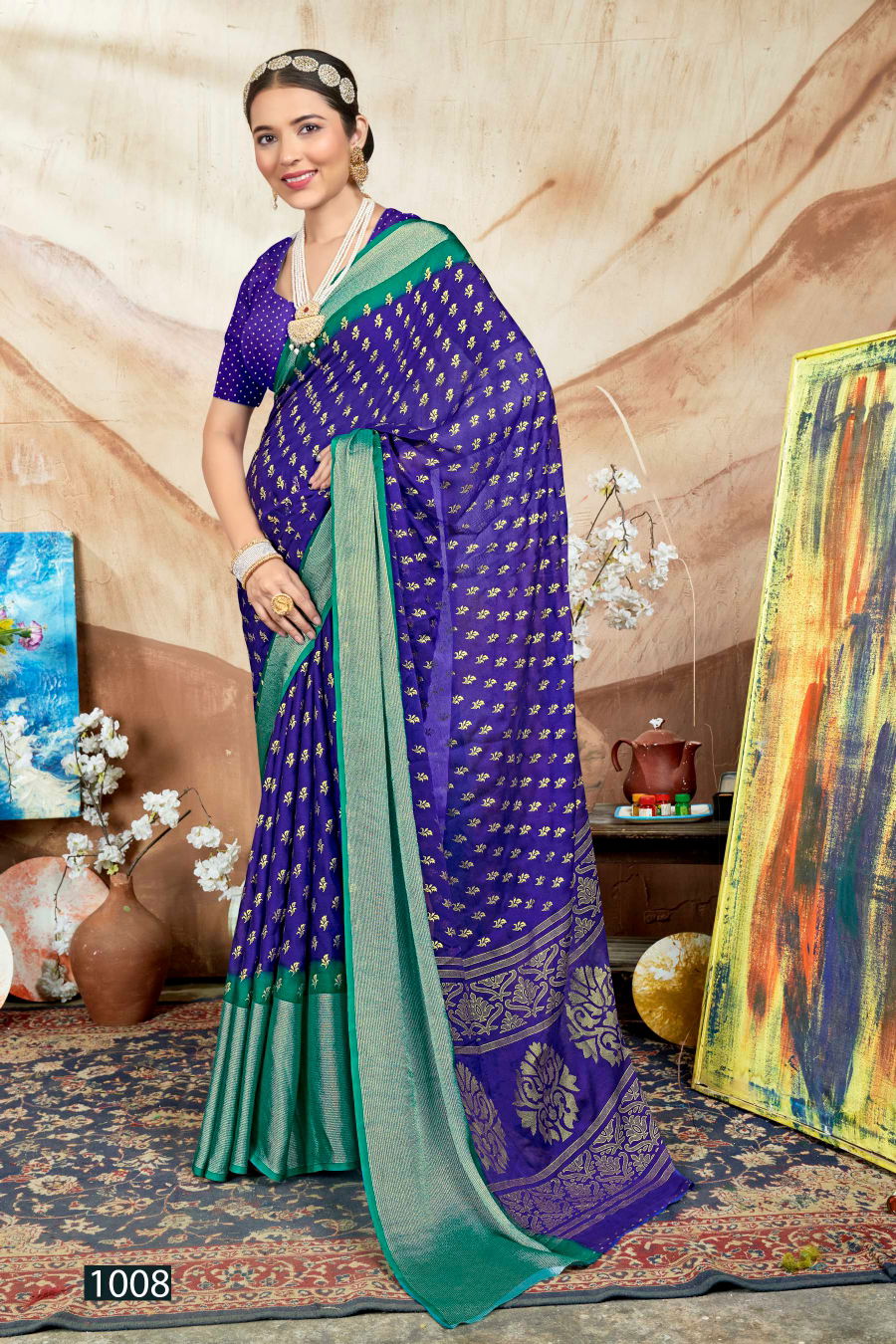 Saroj Jalpari Vol 4 Designer Chiffon Sarees Catalog